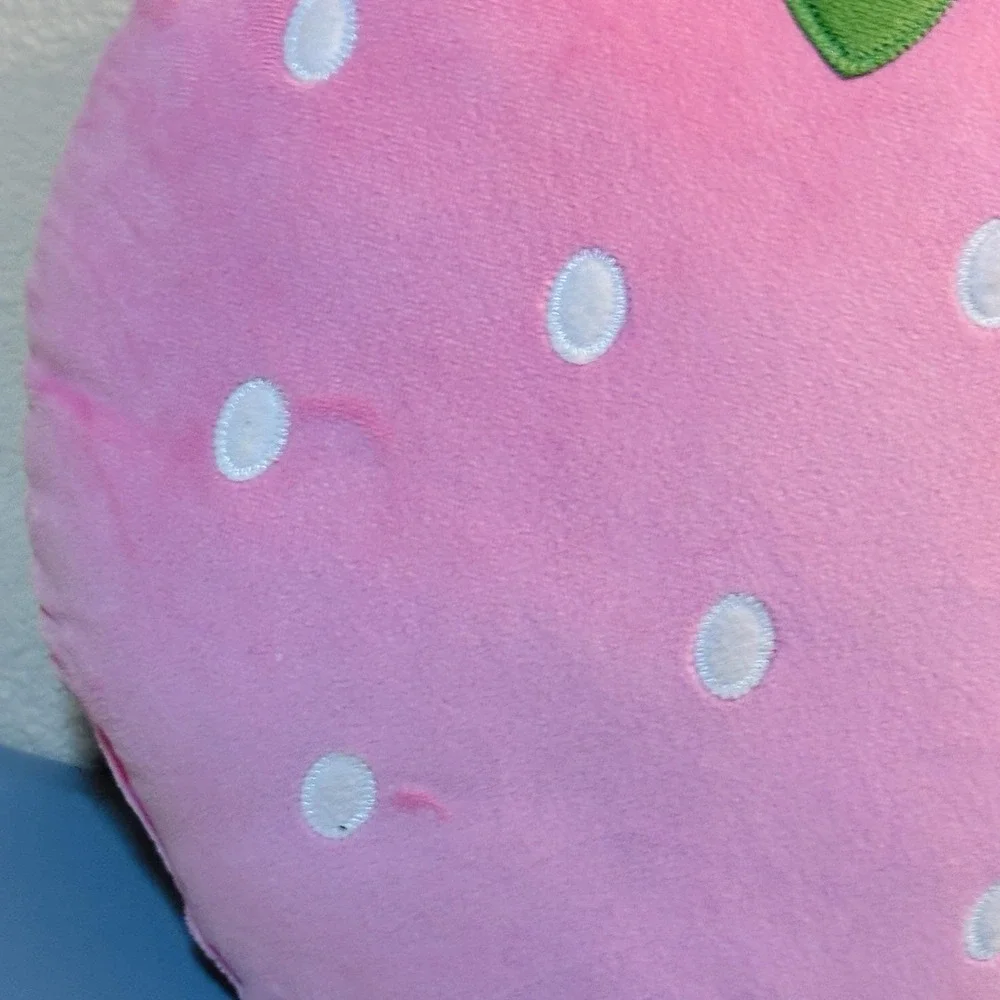 Pink Strawberry Throw Pillow 13
